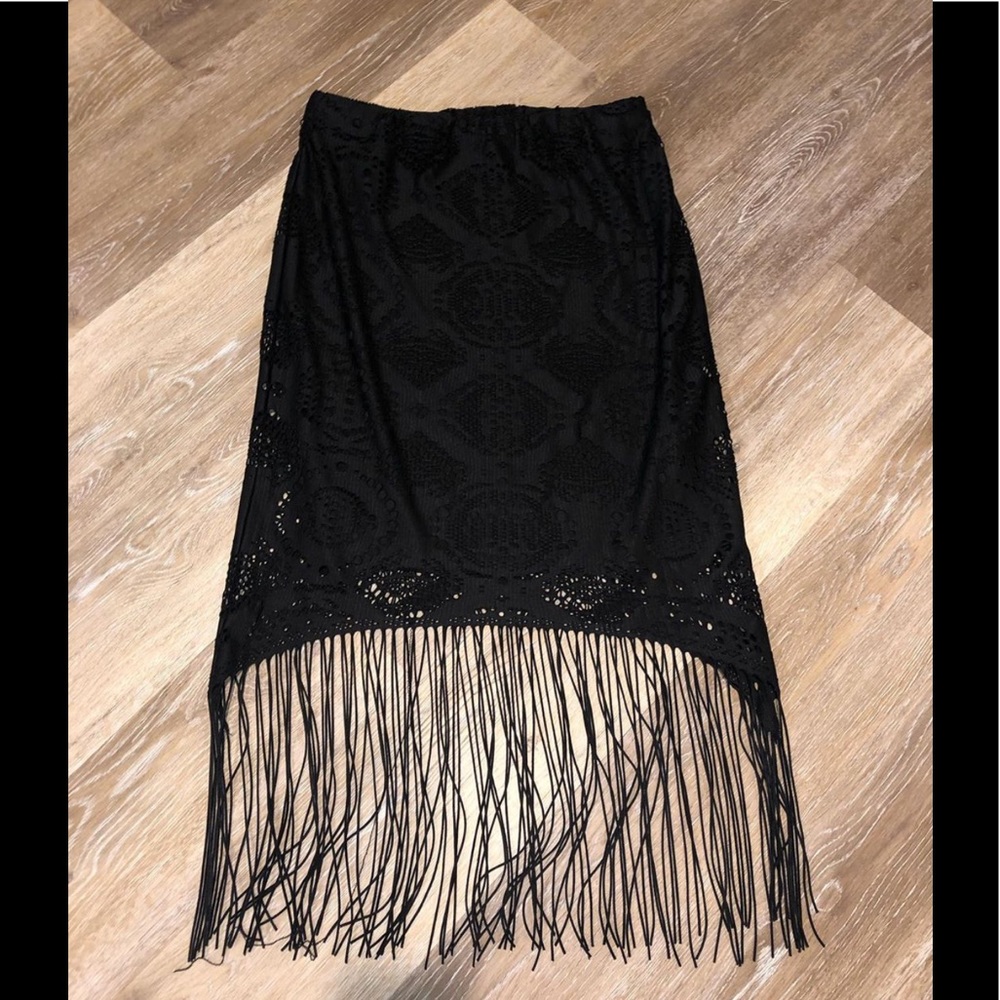 Jeans by Buffalo fringe skirt🖤